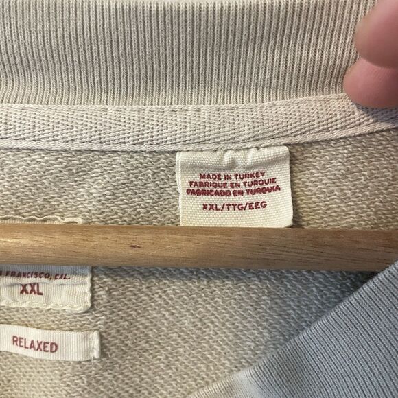 Levi’s Rugged Relaxed Henley Crewneck Sweatshirt Deer Yellowstone XXL - Picture 6 of 9